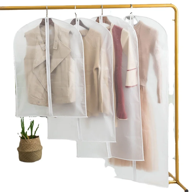 

Clothes cover Dust Garment Bag Suit Cover for Dress wholesale peva, White