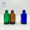 Skin care essential oil 30ml amber blue white green glass dropper bottle made in china