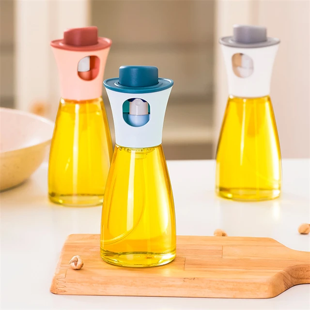 

J683 Oil Spray Seasoning Bottle Dust-proof Oil Glass Container Large Caliber Cooking Oil Sprayer Bottle For Barbecue