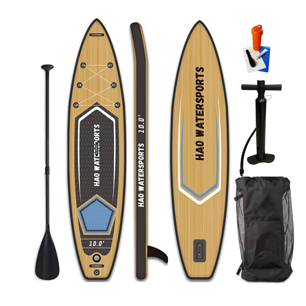 

Newest Design 10ft 6inch Inflatable Paddle Board Bamboo Sup Boarding