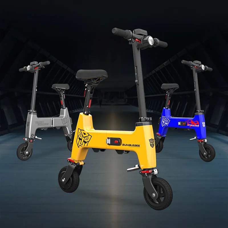 

Original xiao mi hi mo H1 transformers theme folding car mini lithium battery super light Electric Bike xi mo Scooter