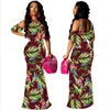 zm70397a 2019 Aliexpress hot selling summer new fashion sexy printing strapless dress of lady