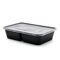 

650ML 2 compartment biodegradable food container Take Away Disposable food container 2 compartment