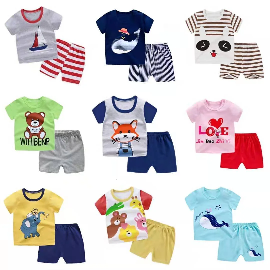 

Wholesale elegant and stylish children's boutique baby clothing sets boys and girls clothing sets cotton boys clothing