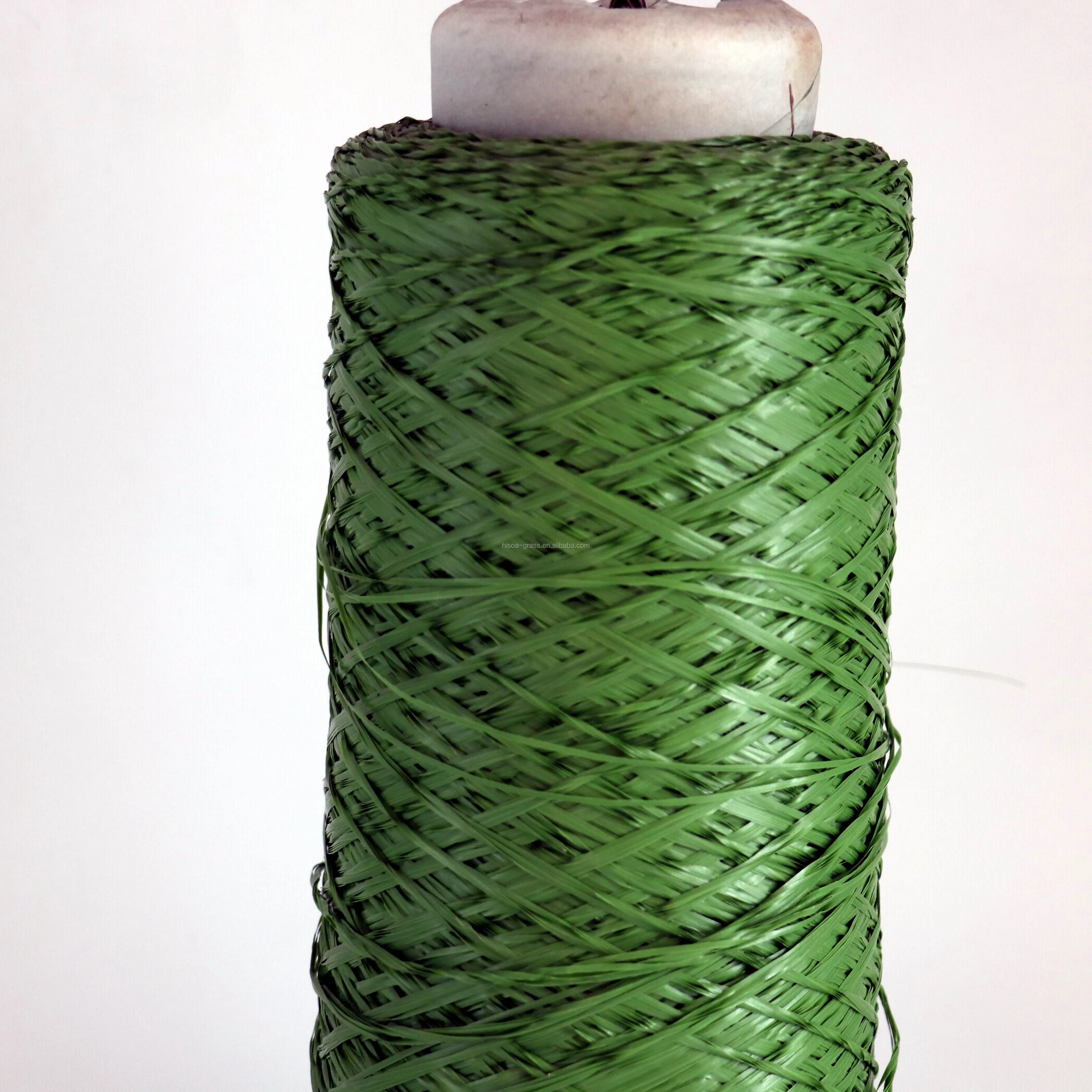 

High quality PE monofilament football artificial grass yarn, Green