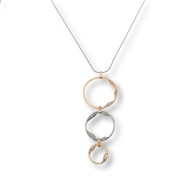 

Hot sale personaziled necklace, round blank gold plated adjustable vintage pendant necklace, As picture