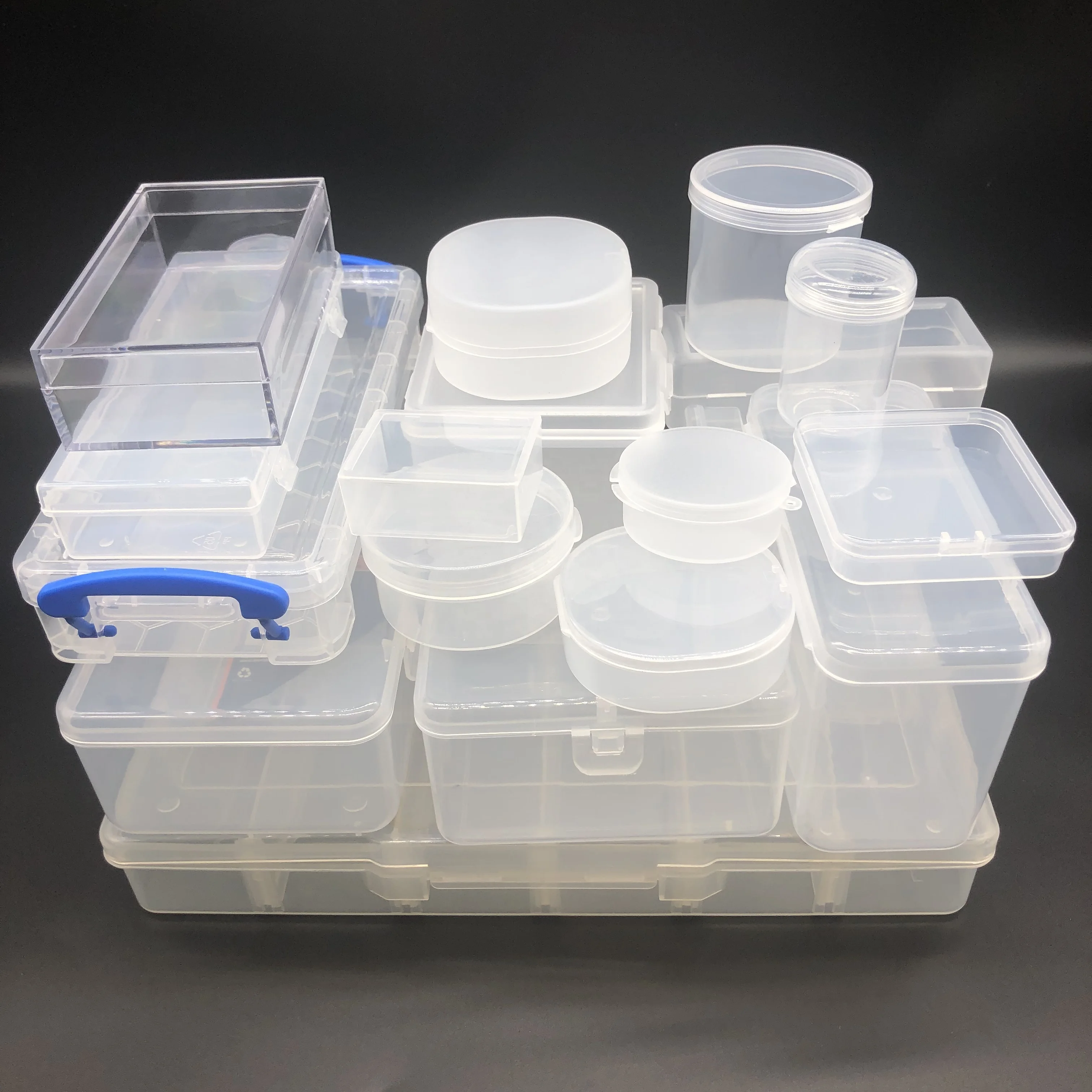 

Hot sale durable jewelry/parts/cosmetic transparent clear plastic box, Customizable