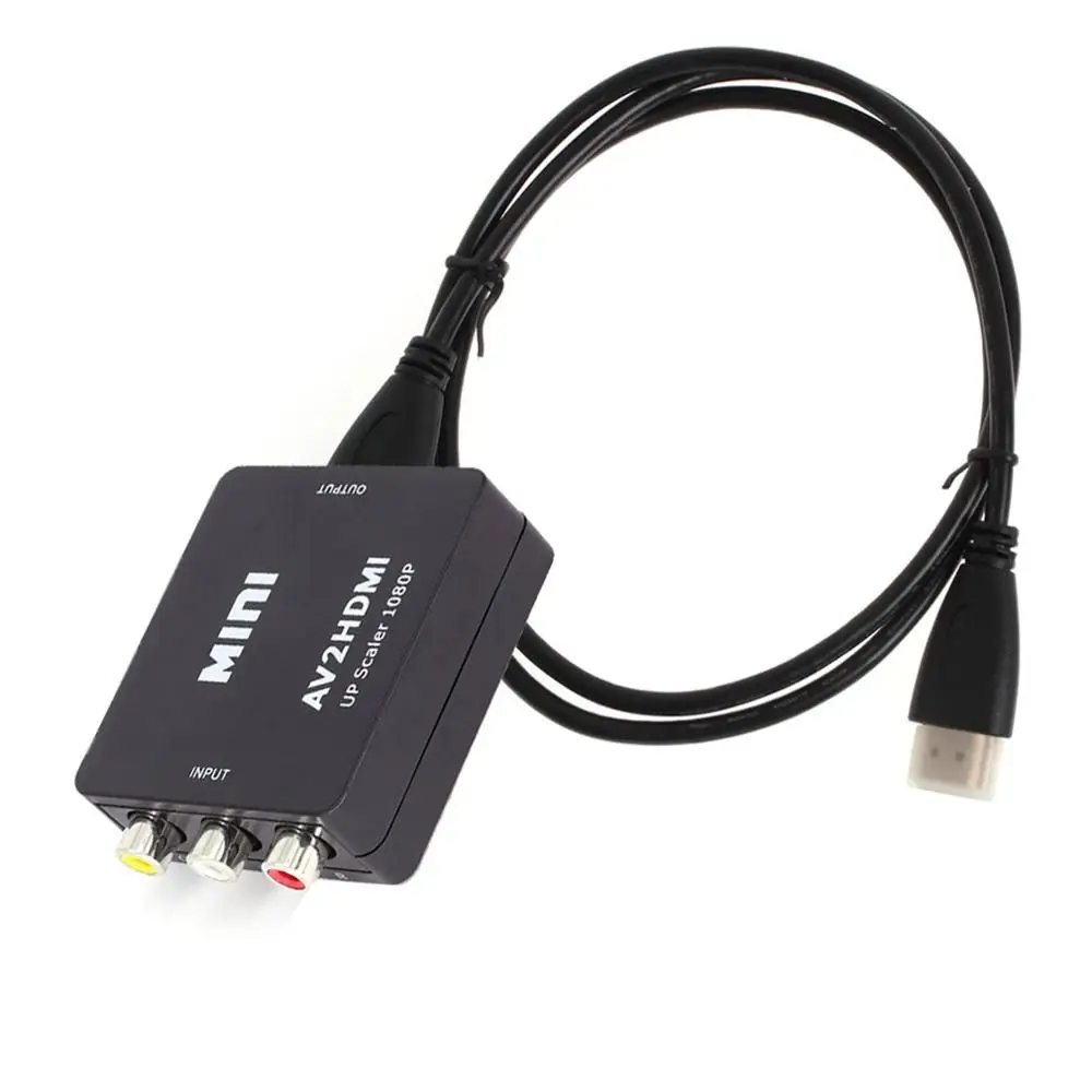 

AV to HDMI Converter Adapter AV CVBS 3RCA to HDMI Converter Box 1080P Video AV2HDMI Converter for HDTV PS3 PS4 DVD PC