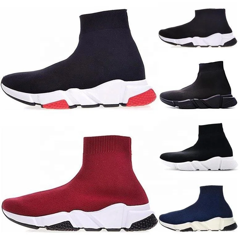 

36-46 White Black Fashion Trend Sock Boots for Men Women Fashion Women Sports Running Trainer Sock Shoes Mens Athletic Sneakers