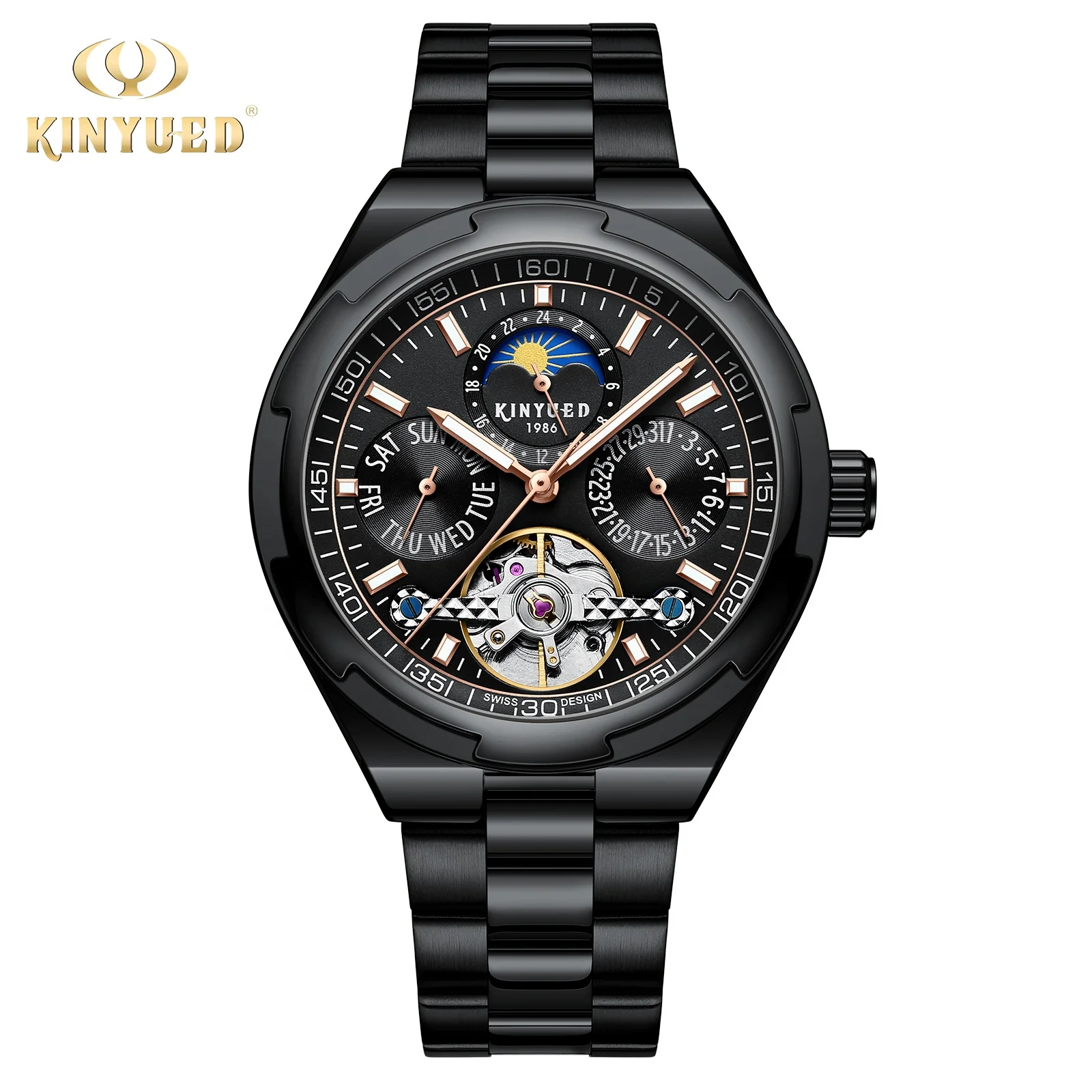 

custom logo dropshipping luminous tourbillon luxury reloj wristwatches men watch mechanical watches