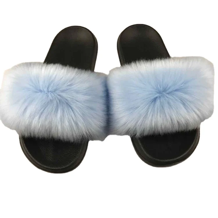 

Professional manufacture cheap plush fluffy soft fashion fur slippers, 13colors