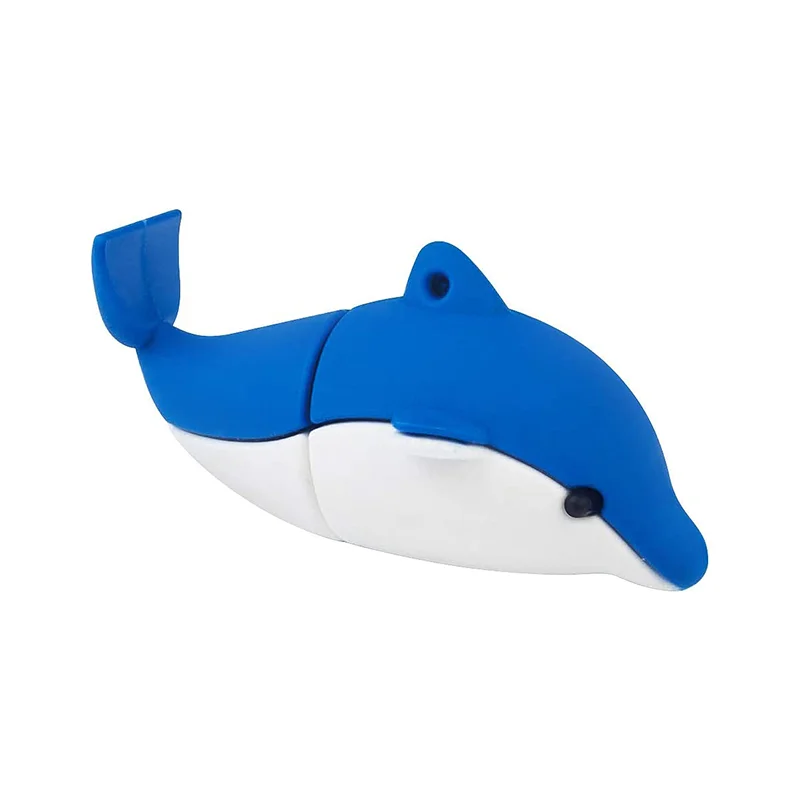 Gitra Company Mascot Cartoon Animal Shape Dolphin USB Flash Drive USB 2.0 USB3.0 PVC keychain Unique Fancy Pen Drive