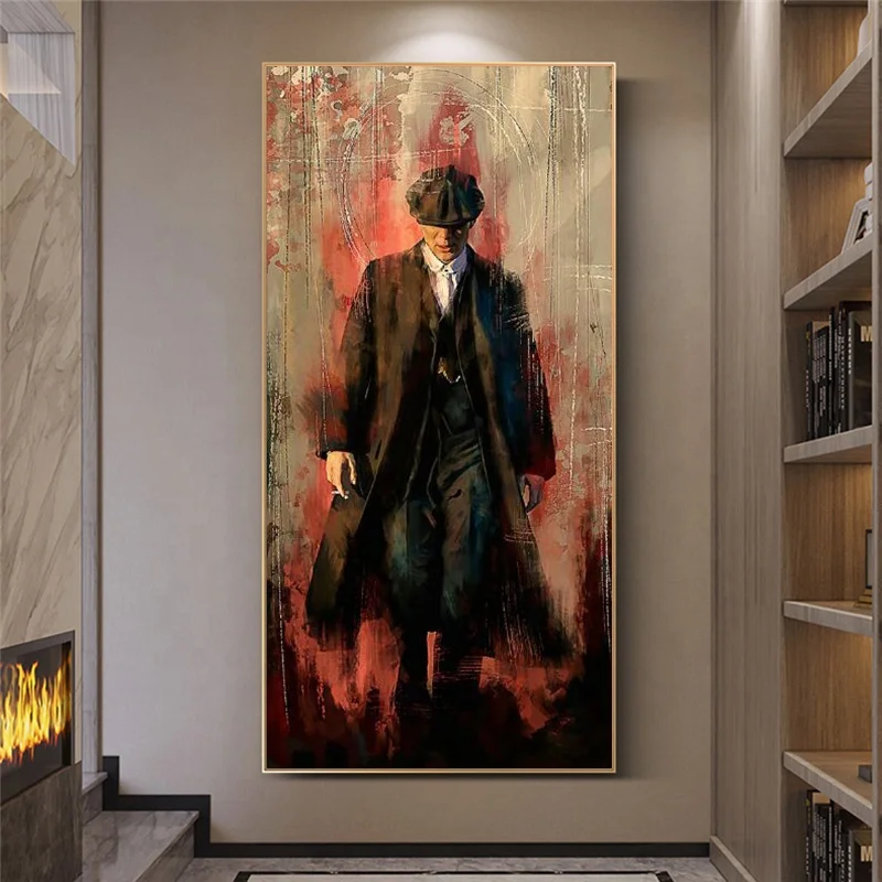 

Peaky Blinders Graffiti Wall Art Paintings Print on Canvas Art Posters Prints Tommy Shelby Portrait Poster Home Decor TV Series, Multiple colours