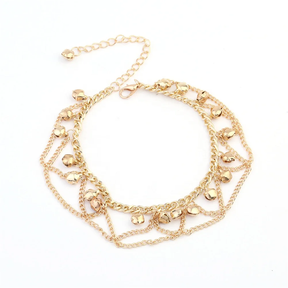 

Fringed Bell Wavy Anklet Women's Fashion Personality Anklet, Gold