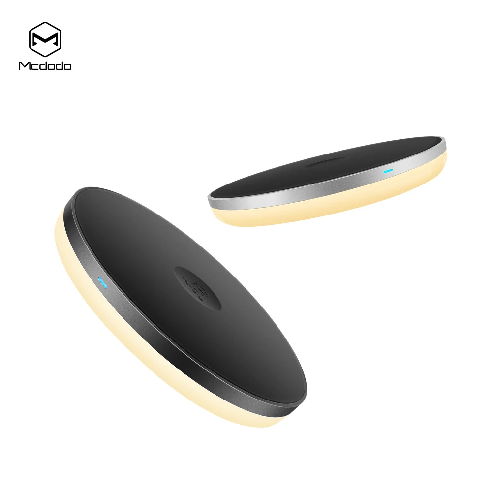 

2021 Mcdodo QI Certified 7.5W/10W Round Wireless Charger with LED Light, White