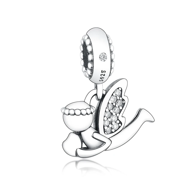 

Fine Jewelry Wholesale 925 Sterling Silver Beautiful Angel of Love Pendant Charms for Jewelry Making