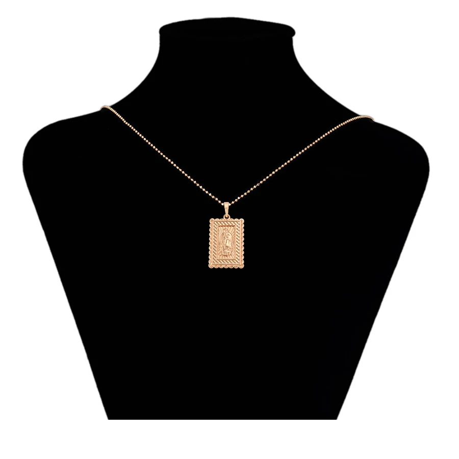 

36362 xuping rose gold plated Stylish classic Mary stereo pendant with rose gold plating