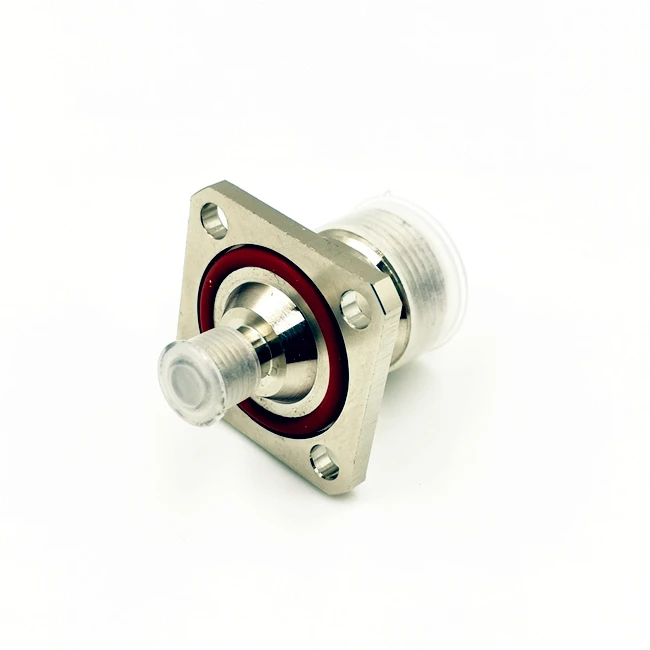 RF Coaxial Connector SMA Female to N Female 4 Hole Flange Panel Mount Adpater