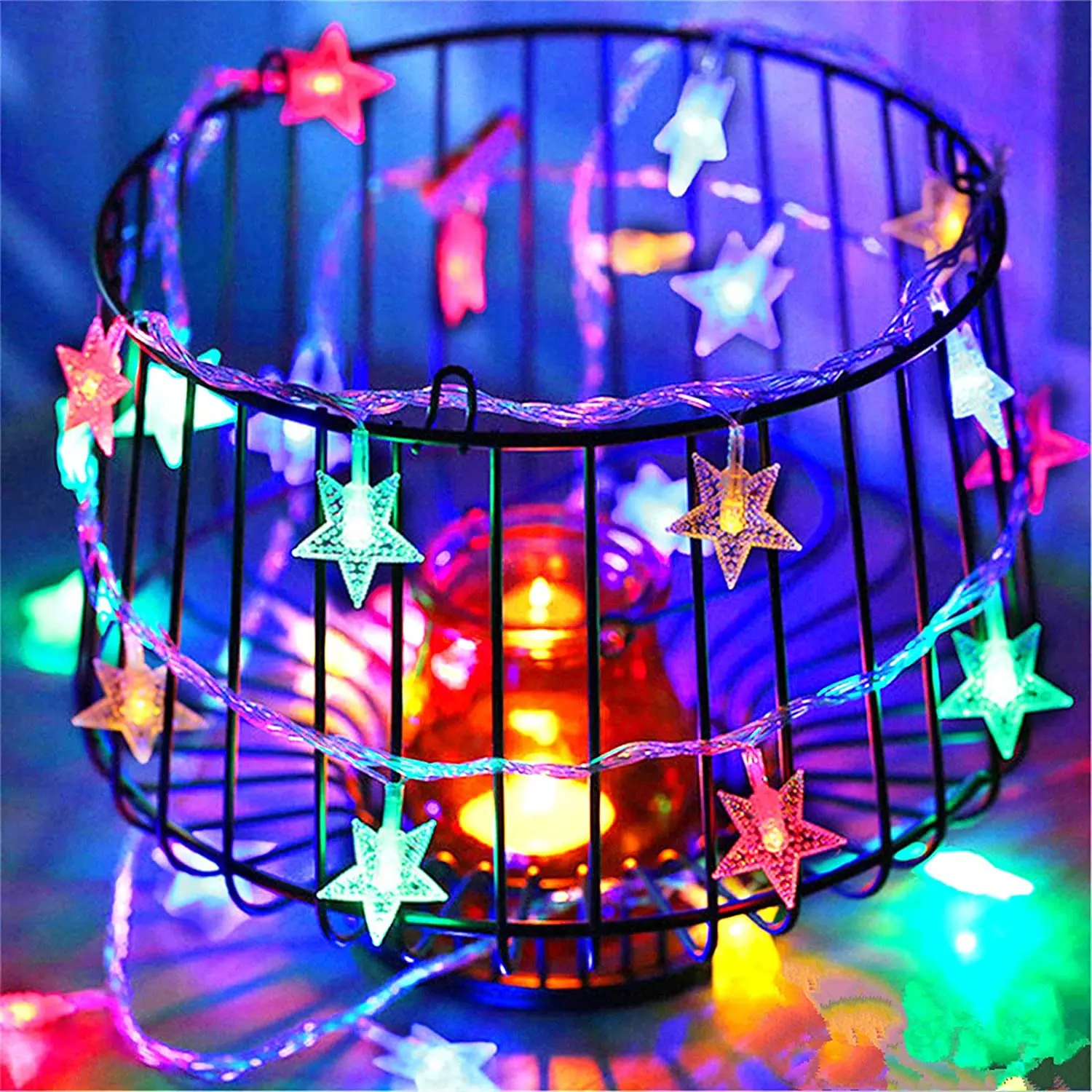 16 Color Changing Twinkle Led Star Fairy String Lights Waterproof Indoor Outdoor Ramadan Wedding Party New Year Light Star Light