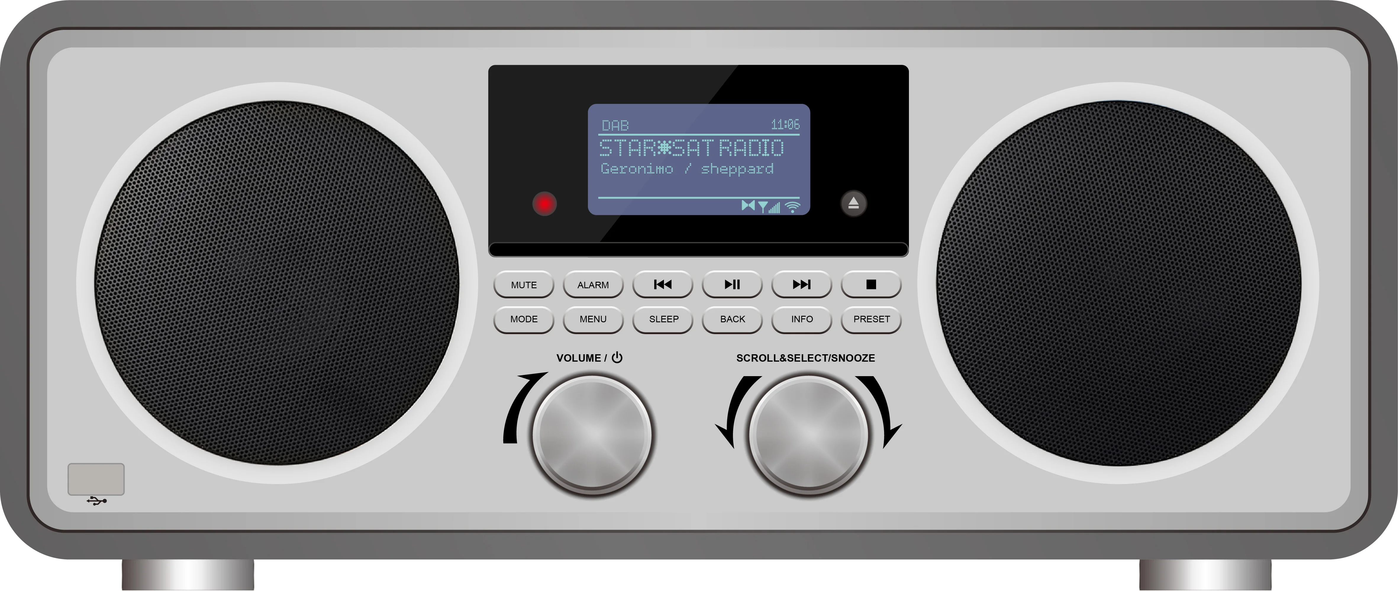 
DAB+/FM/Internet/Wifi Radio with Bluetooth/USB/CD music player 