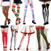 Halloween Christmas Xmas festival Stockings Women Cable Extra Long Boot Over Knee Socks Thigh High School Girl Bowknot Stocking