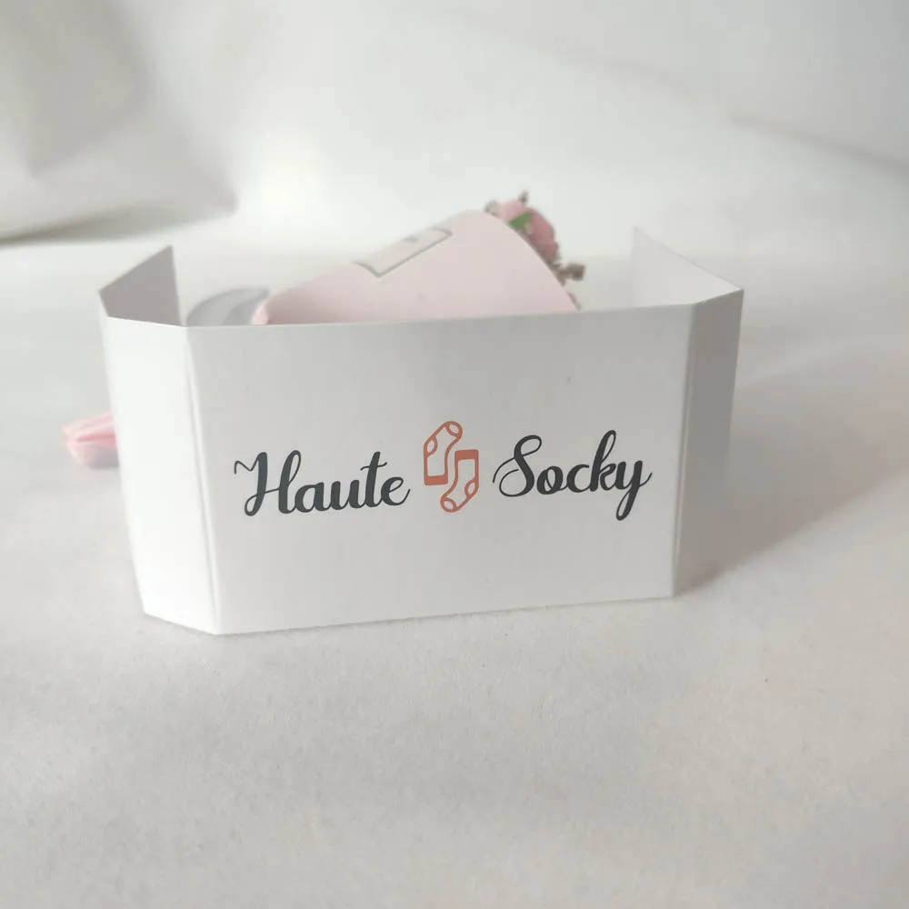 

Folded Matt Cardboard Paper Socks Label Printing Custom Socks Tag Guangzhou, Black , white, green, pink, yellow,purple