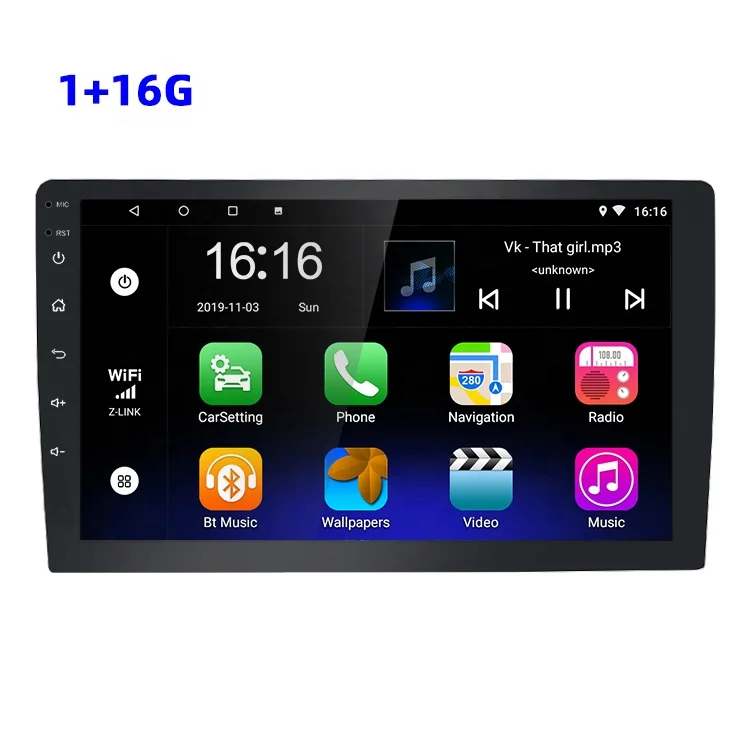 

Universal android car radio player stereo bT touch screen 9inch DVD 1080P 2din phone link car player