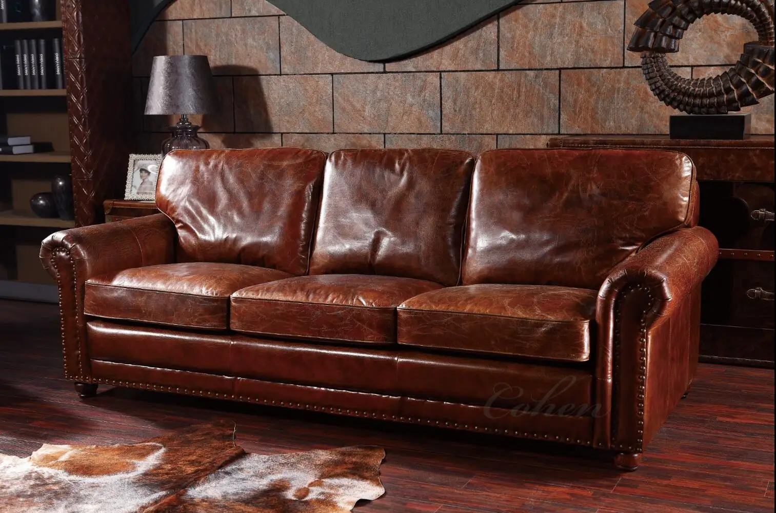 Klassischen Lounge Luxus China Synthetischen Echtem Leder Ecke Sofa