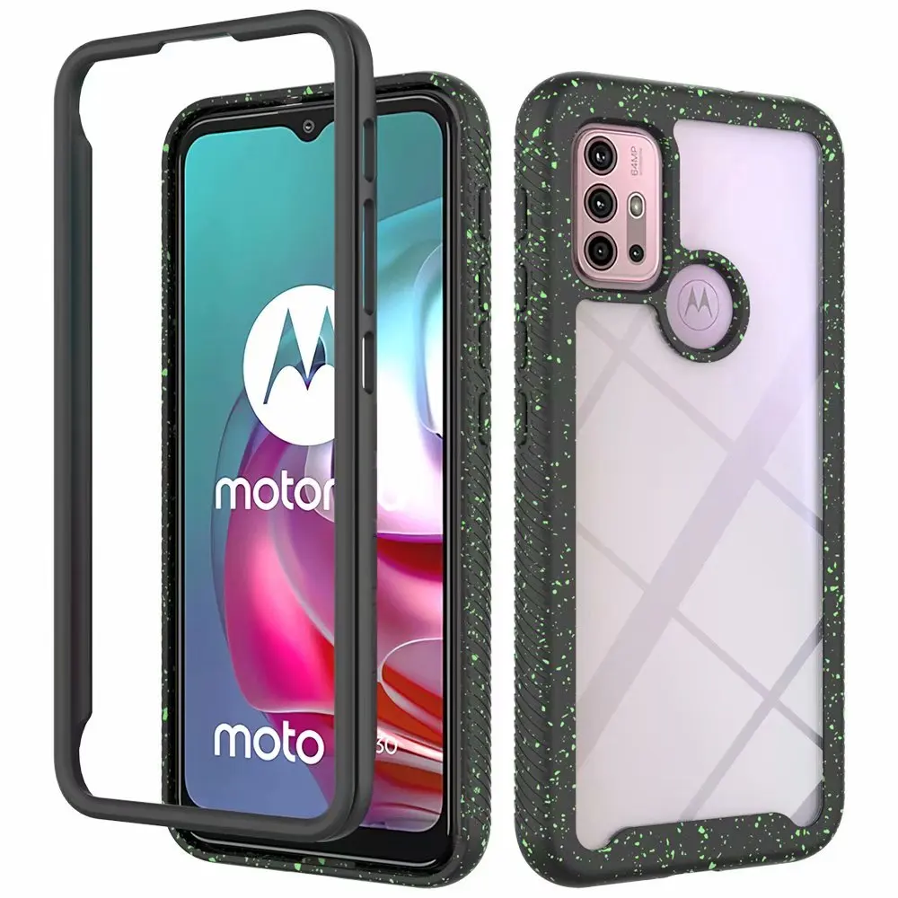 

Bling Glitter raised bumper protector crystal gel shock proof case for Motorola MOTO G30, As pictures