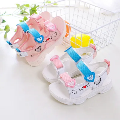 

2021 Choushan ODM zapatillas summer Jelly wholesale designer china cartoon low price Ankle Strap boys summer kids sandals, White ,pink