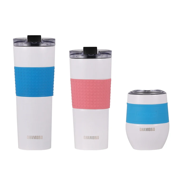

2021 wholesale 600ml thermal sport water bottles wine 304 stainless cup steel tumblers vacuum water cups with lids, Custom