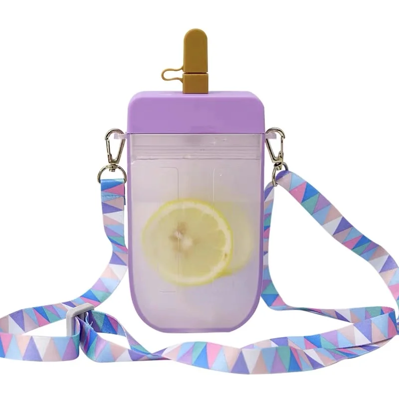 

Fashion Ice Cream Drink Purses Handbag Popsicle Water Bottle Purse With Straw Cute Women Crossbody Drink Cup Purse Plastic, Blue, yellow, pink, purple or customized