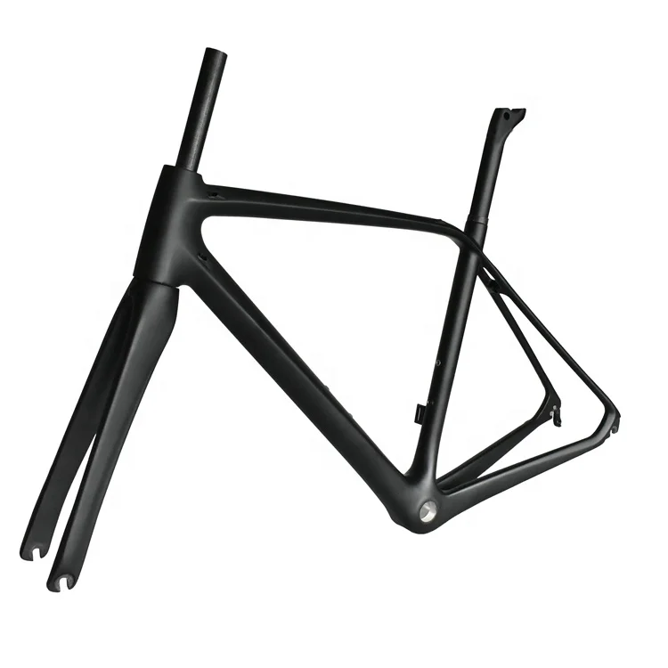 

factory price 31.6 seat tube mountain bike use frame OEM 700C carbon road bike frame with T900 T700 T1000 Frame Fork Seat Post, Black