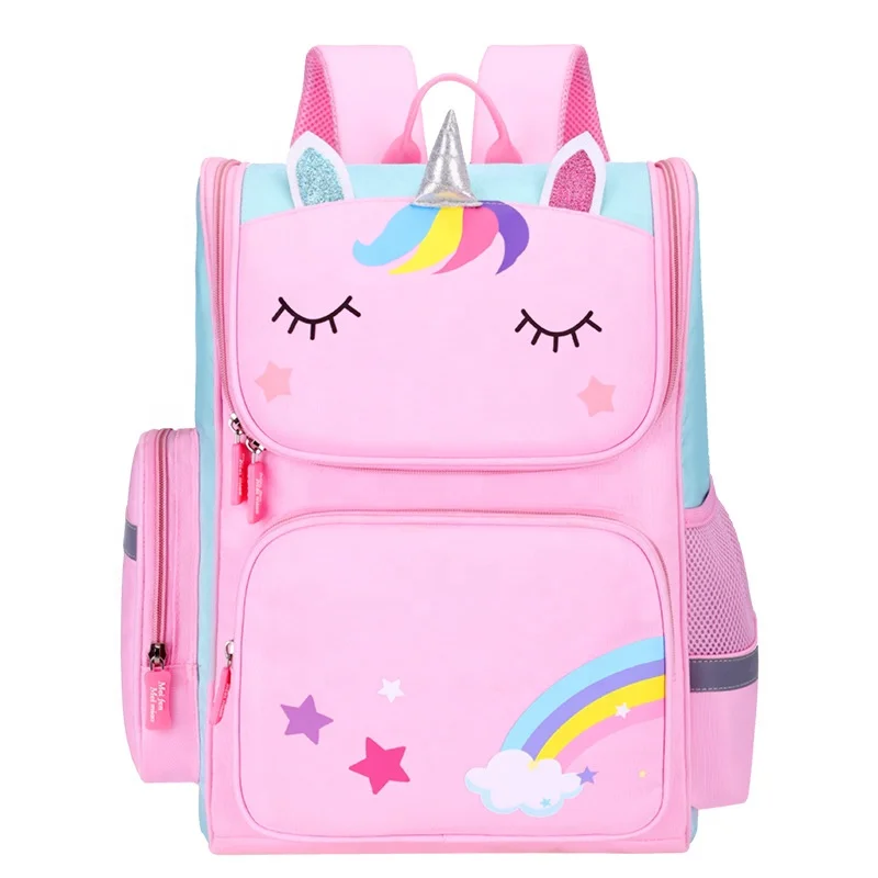 

wholesale pony bag student backpack unicorn cartoon school leisure style oxford cloth bag