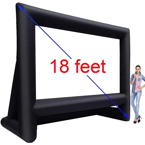 

Outdoor Inflatable Movie Screen Set Up Inflatable Screen Projector Outdoor With Stand Inflatable Yard Projector Screen, Customized color