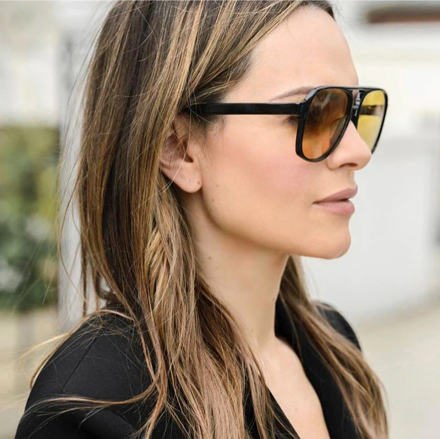 

Hot Sale New Sunglasses 2021 Fashion Ladies Resin Sunglasses Big Frame Sun Glasses Wholesale