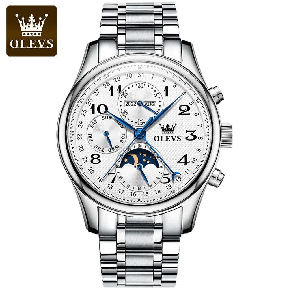 

OLEVS 6667 Automatic waterproof Mechanical Oem Custom Wrist Watches Sport Luxury Men Tourbillon Business Stainless Steel WATCH