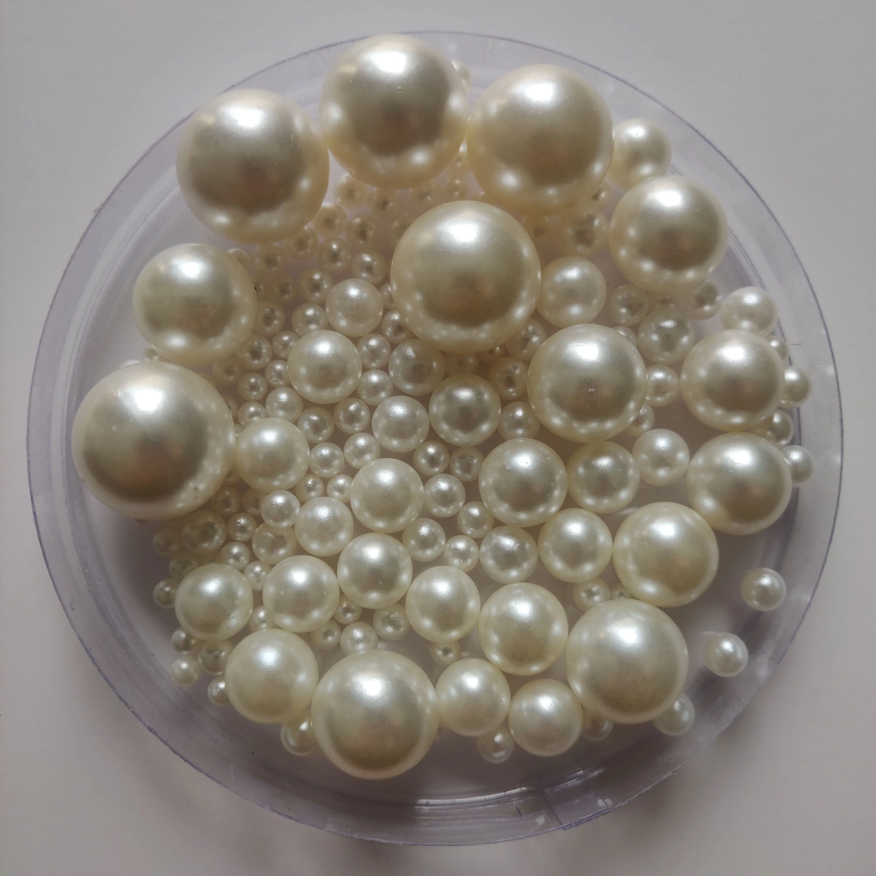 

High Quality AAA Big Size Imitation Pearl Plastic ABS Loose Pearl  No Holes Beads For Craft Decoration, Custom color