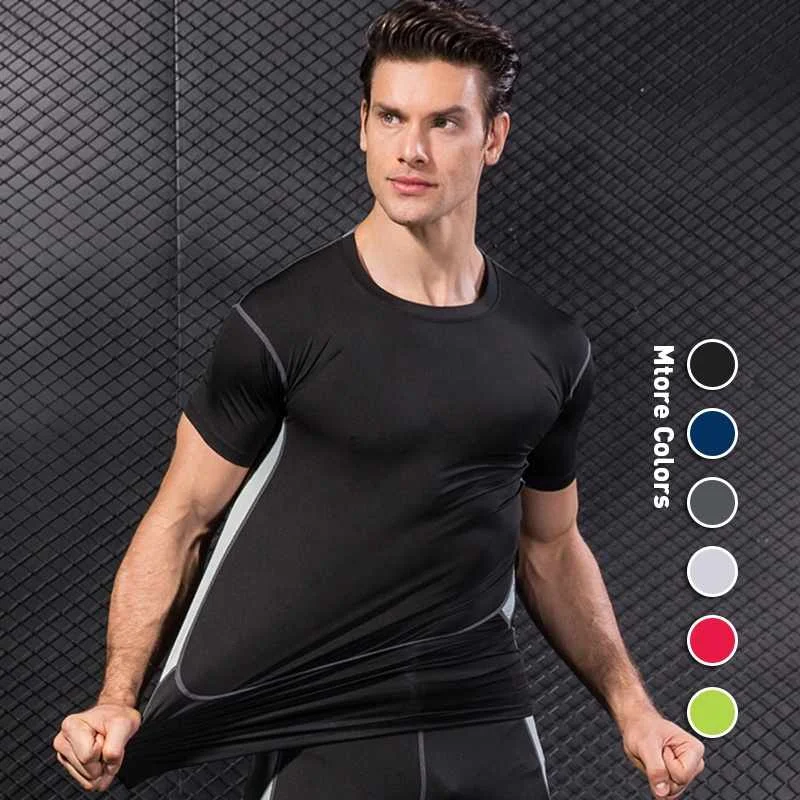 

Mens Training Jogging Shirts Fitness Compression Custom Gym Wear, Custmized