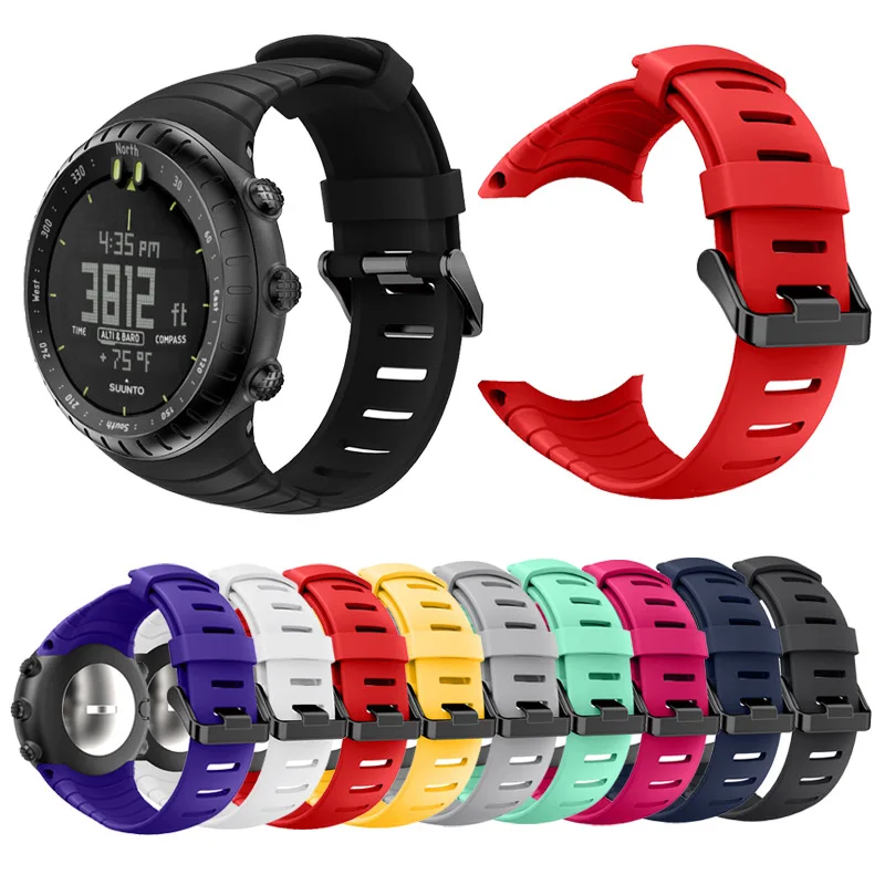 

Soft Silicone Strap for Suunto Core Watch Band Watch Bracelet Replacement Wristband for Suunto Core Smart Watch, 9 colors