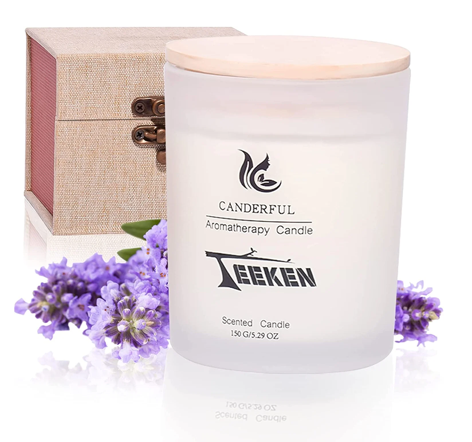 

Duftkerze Lavender Frosted Jar Scented Candles gift set luxury custom fragrance aromatherapy therapy aroma candles