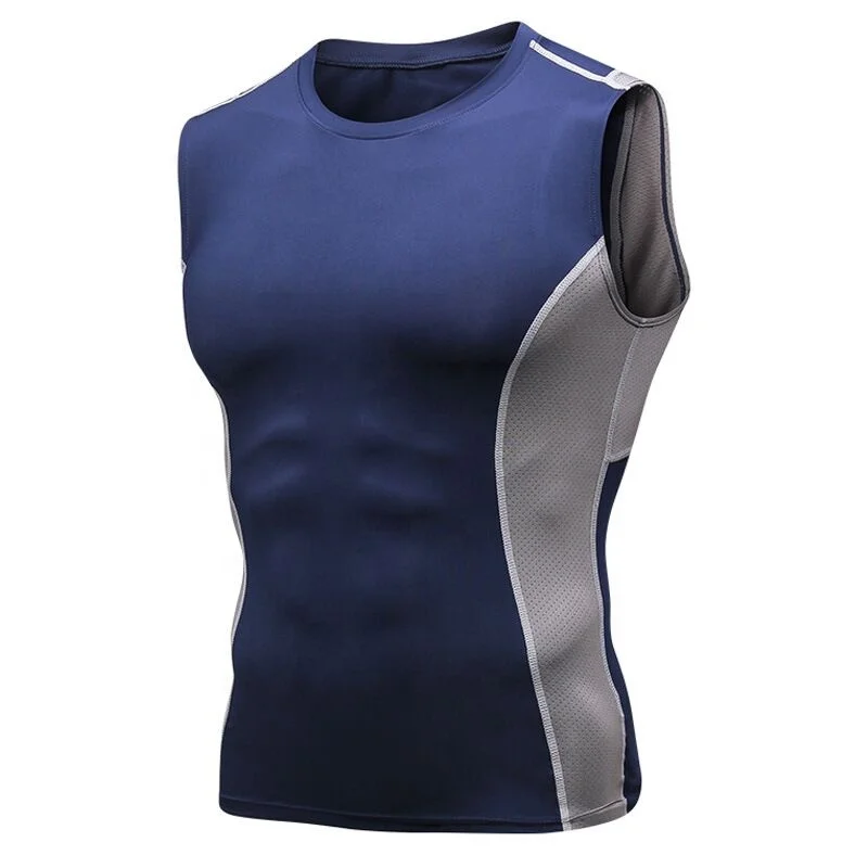 

Custom logo Dry-fit printed mens tights sport Gym Training Compression Tank Top