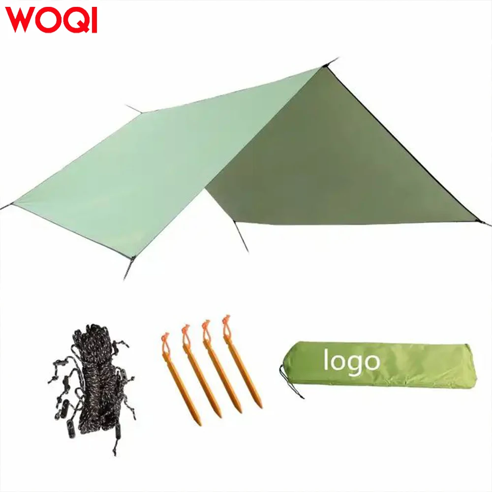 Woqi Camping Outdoor Travel Hammock Shelter Tarp Cover Tent Shelter Rain Fly Tarp Tent