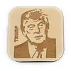 Hot sale Trump Drink Wooden Coasters 2020 Man cave Gift coasters Prevent Furniture from Dirty and Scratched