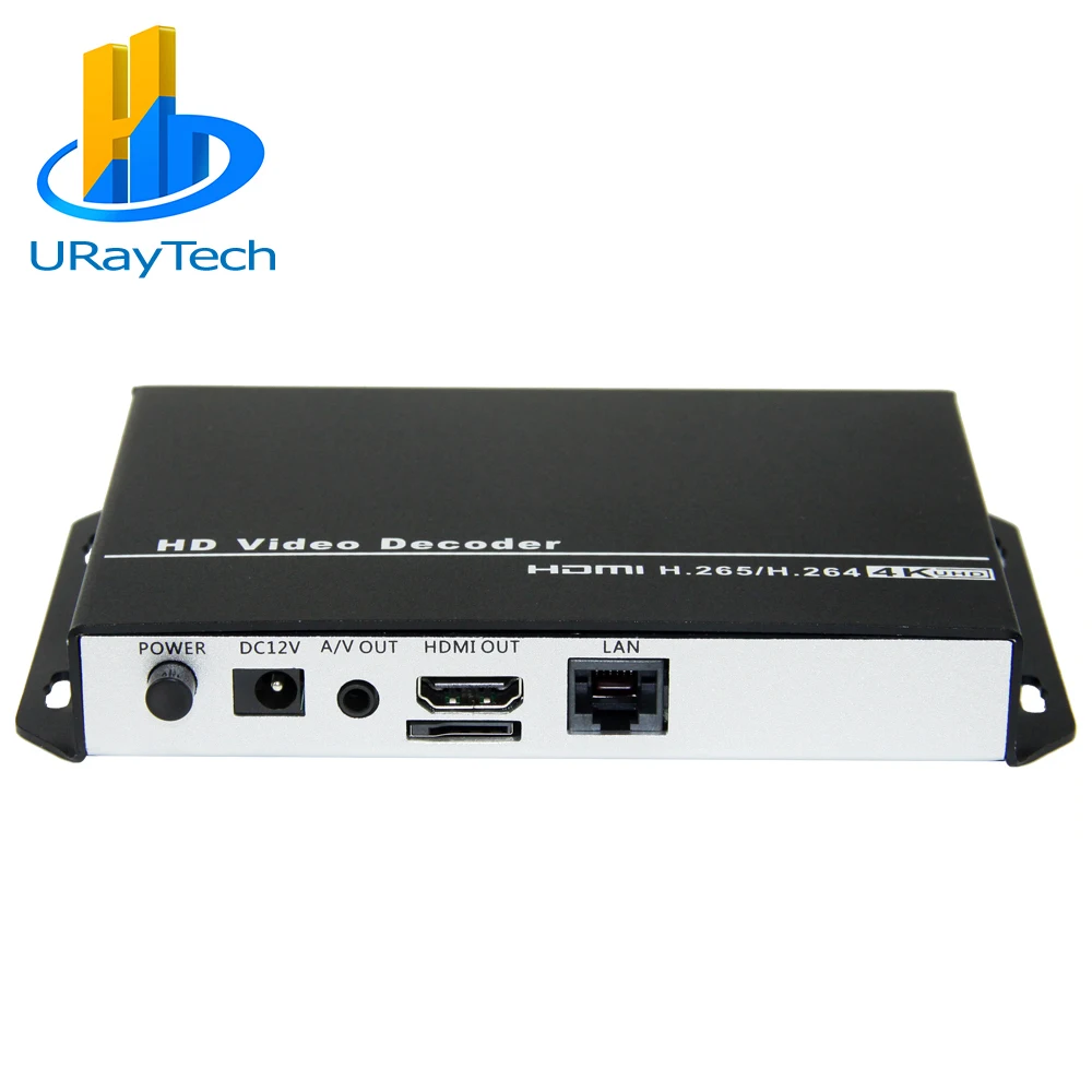 

URay H.265 H.264 Ultra HD 4K Video Audio Decoder IP Streaming Decoder IP To HDMI CVBS Support 4K Output For Decoding Encoder
