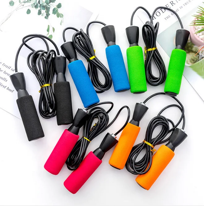 

TY Fitness Aerobic Exercise Double Bearing Jump Rope Adjustable Sports Lose Weight Exercise Gym Skipping Rope Slip Foam Handle, Picture