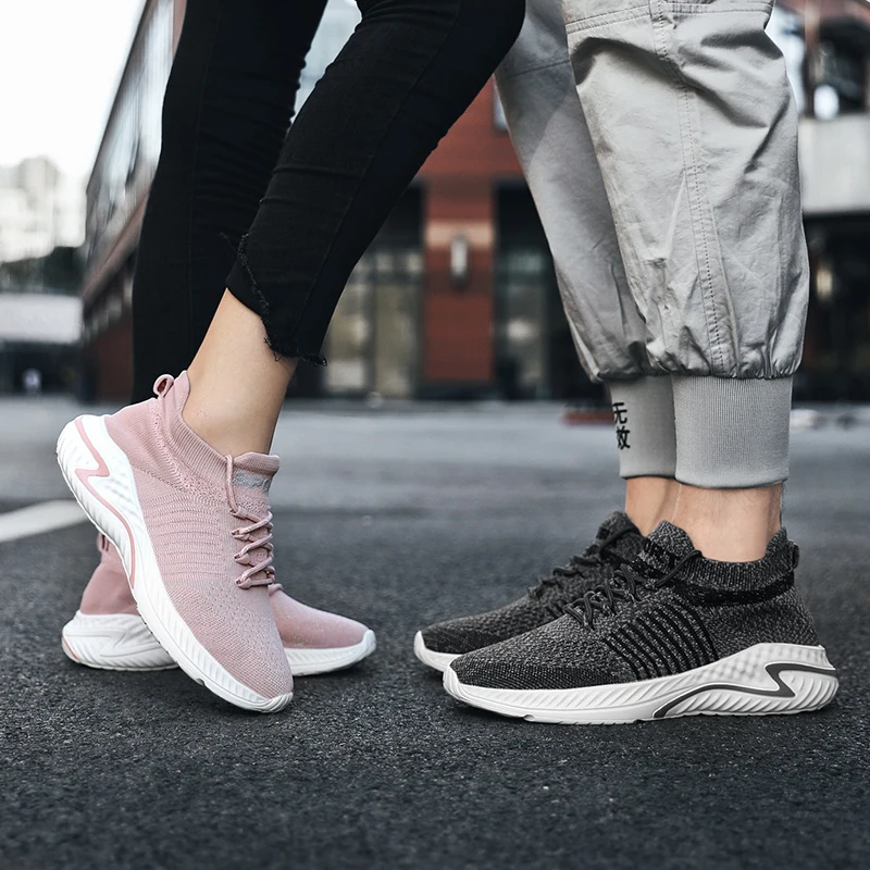 

socks shoes for women ladies sneakers with flying knit and cotton upper breathable thermal MD outsole other trendy shoess