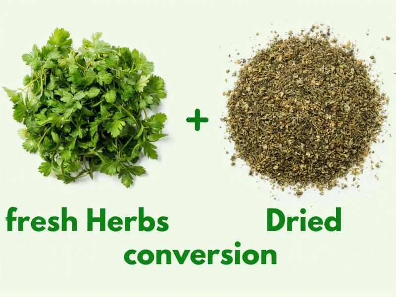Fresh to Dried Herbs Conversion: Exact Ratios for Perfect Cooking