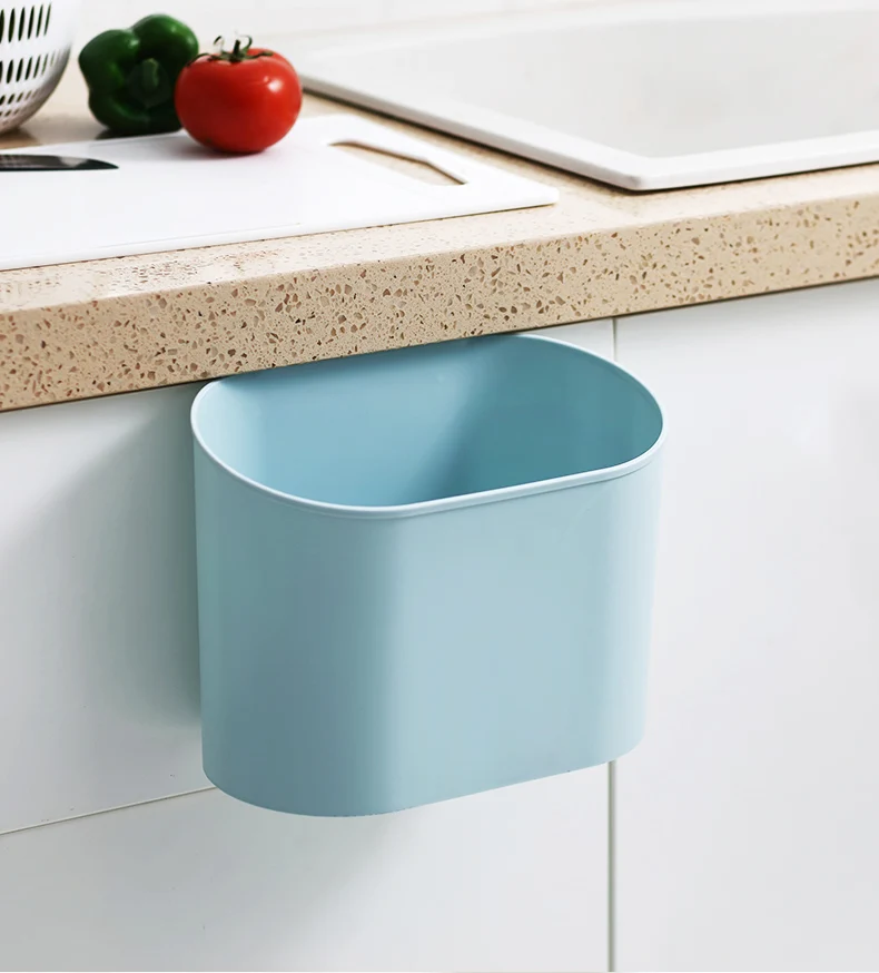 Small plastic Hanging Kitchen Trash Can  Mini Garbage Bin for Cabinet Car Bedroom Bathroom wall mounted  trash bin dust bin