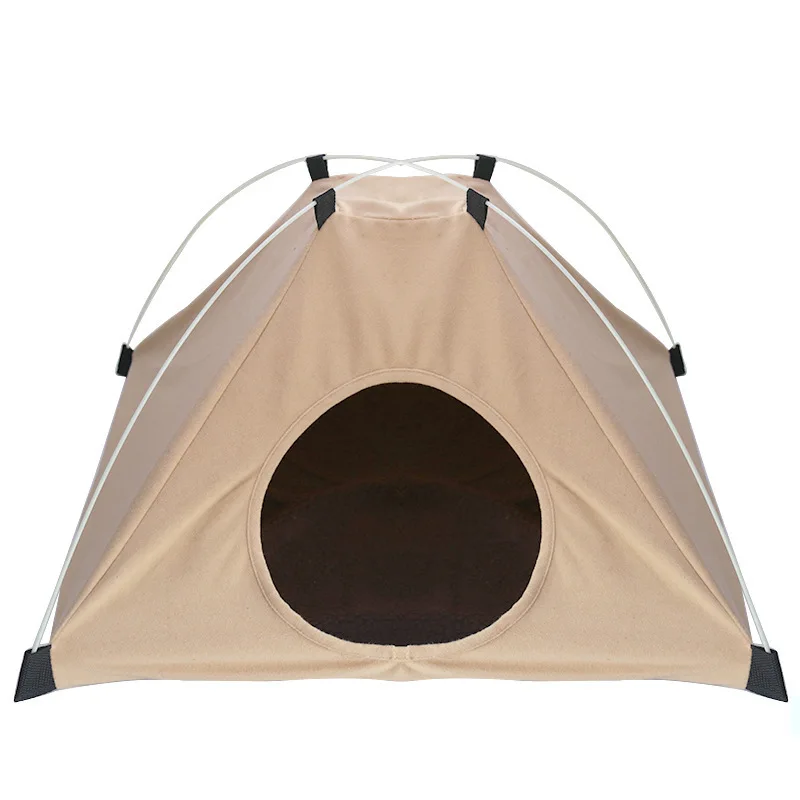 

Luxury Tent Pet Bed Fold Pet Dog/Cat House Soft Warm Bed, Blue,brown,pink